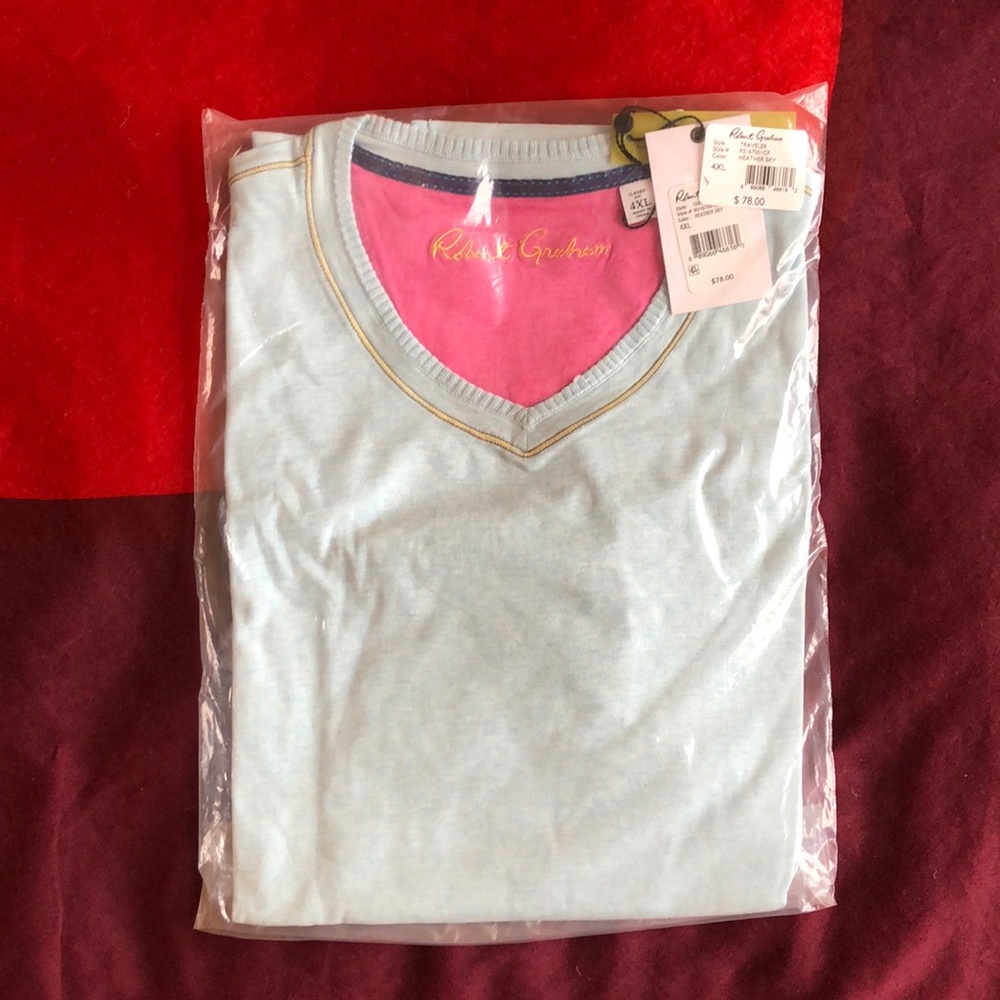 Robert Graham men’s Tee in Heather Sky